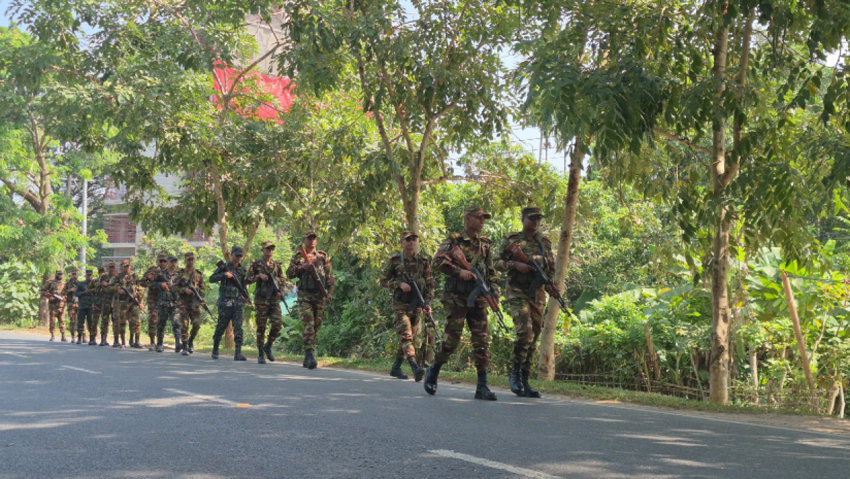 খাগড়াছড়িতে সেনাবাহিনীর জোরদার নিরাপত্তা