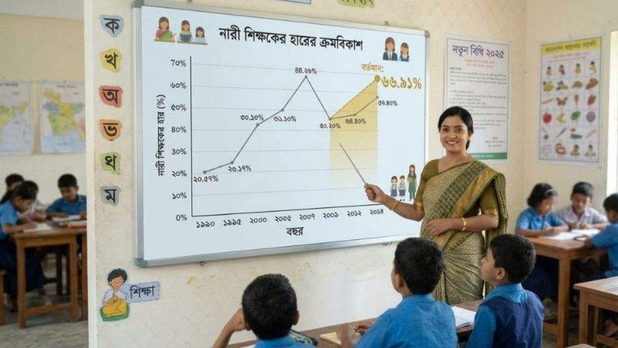 দেশে ক্রমেই বেড়েছে  নারী শিক্ষকের হার