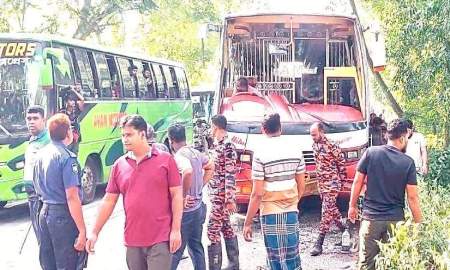 গোপালগঞ্জে বাস-ট্রাকের মুখোমুখি সংঘর্ষ, আহত ২৫