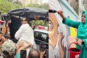 শিল্পকলার সামনে রবীন্দ্রনাথের গ্রাফিতিতে কালি, আয়াসসহ আটক ৩