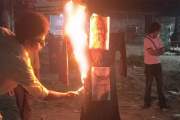 জাহাঙ্গীরনগর বিশ্ববিদ্যালয়ে দেলাওয়ার হোসাইন সাঈদীর কুশপুত্ত…