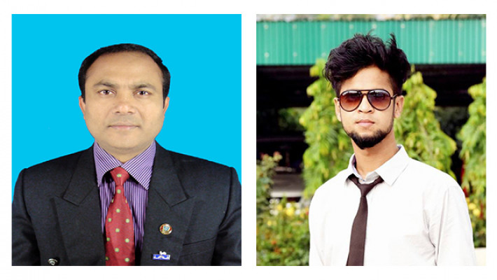 সভাপতি অধ্যাপক ড. মো. আরিফুল ইসলাম (বামে) এবং সাধারণ সম্পাদক  আবু রেজওয়ান-আল-রামীম (ডানে)