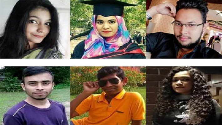 বাঁ থেকে সিলভি, মেহের নিগার, মুশফিক, জাকির, তরুন, আফিয়া