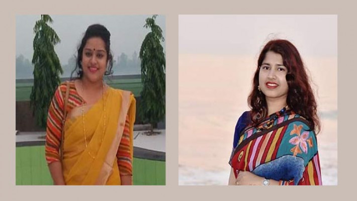 রেজওয়ানা কবির রাসা (বামে)  নিপা মোনালিসা