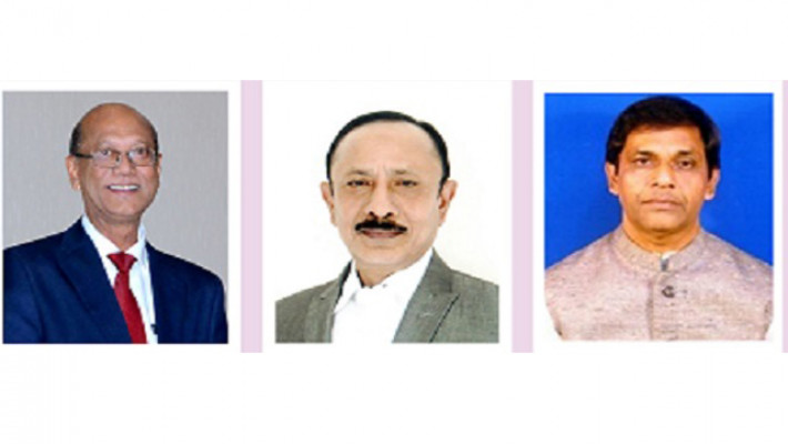 বাঁ থেকে শিক্ষামন্ত্রী নুরুল ইসলাম নাহিদ, প্রাথমিক ও গণশিক্ষামন্ত্রী অ্যাডভোকেট মোস্তাফিজুর রহমান ফিজার ও কারিগরি ও মাদরাসা বিভাগের প্রতিমন্ত্রী কাজী কেরামত আলী