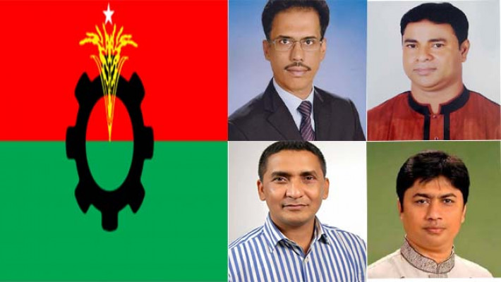 উপরের বাঁ থেকে তাইফুল ইসলাম টিপু ও আমিরুল ইসলাম খান আলীম। নিচের বাঁ থেকে নুরুল ইসলাম নয়ন ও হাসান মামুন।