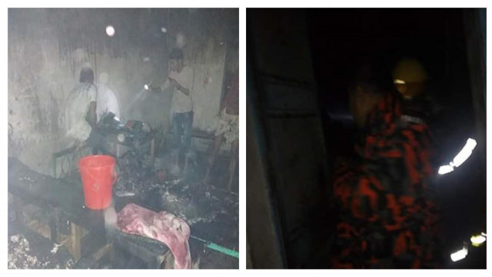 আগুনে পুড়ে যাওয়া মাদ্রারার ছাত্রাবাস