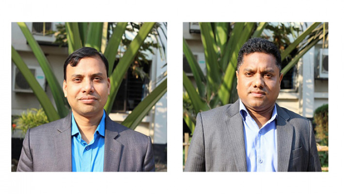 সভাপতি ড. মো. শামীমুল ইসলাম (বামে)  সম্পাদক ড. কাজী ওমর সিদ্দিকী