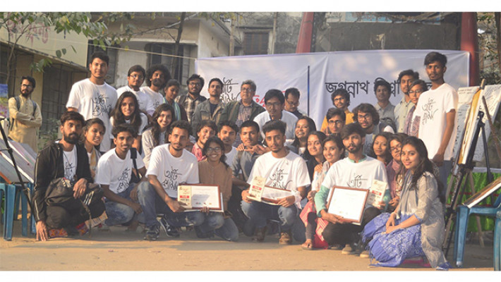 সম্প্রীতির বার্তা নিয়ে জবিতে আর্ট ক্যাম্প