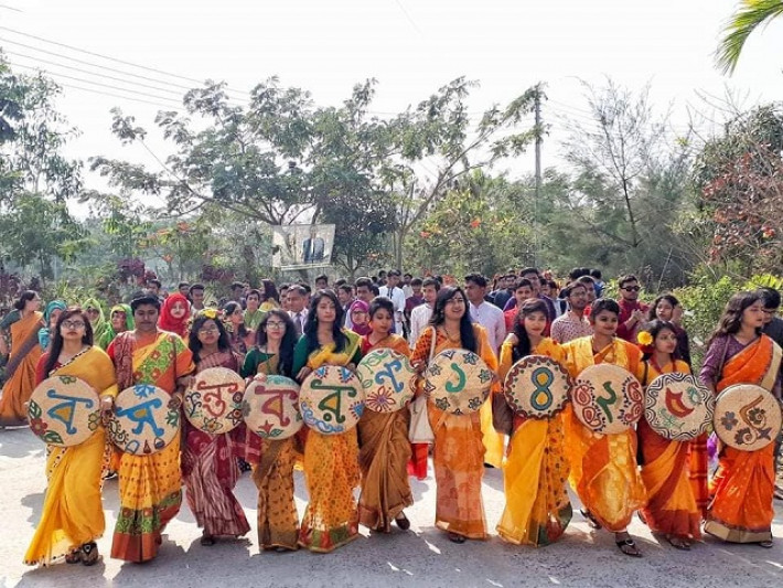 বসন্তের আগমনে উৎসবমুখর বশেমুরবিপ্রবি ক্যাম্পাস