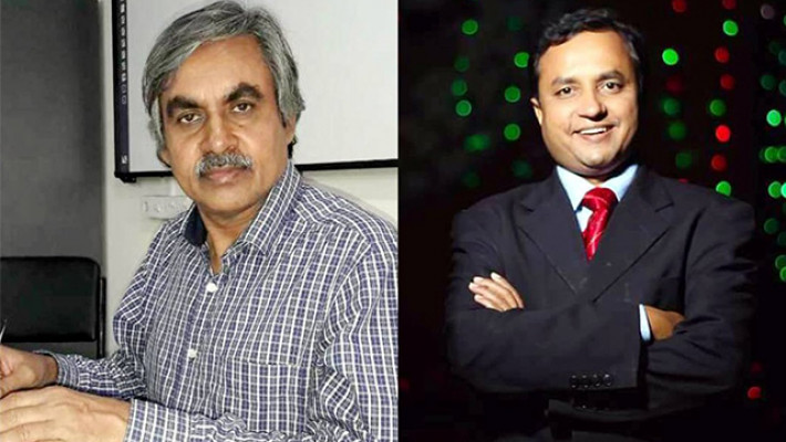 সভাপতি অধ্যাপক ড. লুৎফুল হাসান (বামে) সাধারণ সম্পাদক মোহাম্মদ মনিরুজ্জামান