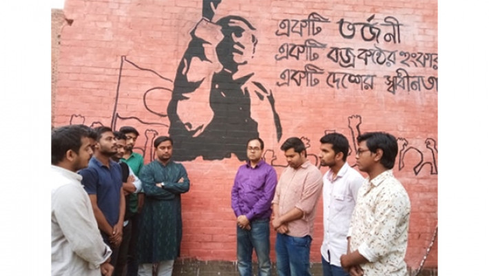 জাবির আল বেরুনী হলে বঙ্গবন্ধুর প্রতিকৃতি স্থাপন