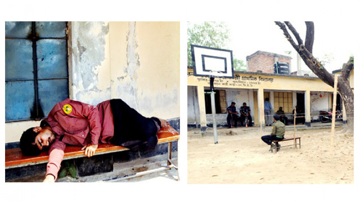 উপজেলা নির্বাচন: ভোটার নেই, ঘুমাচ্ছেন নিরাপত্তা কর্মী