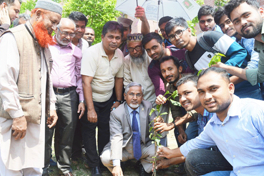 কৃষি ১৮তম ব্যাচের উদ্যোগে হাবিপ্রবিতে বৃক্ষরোপণ