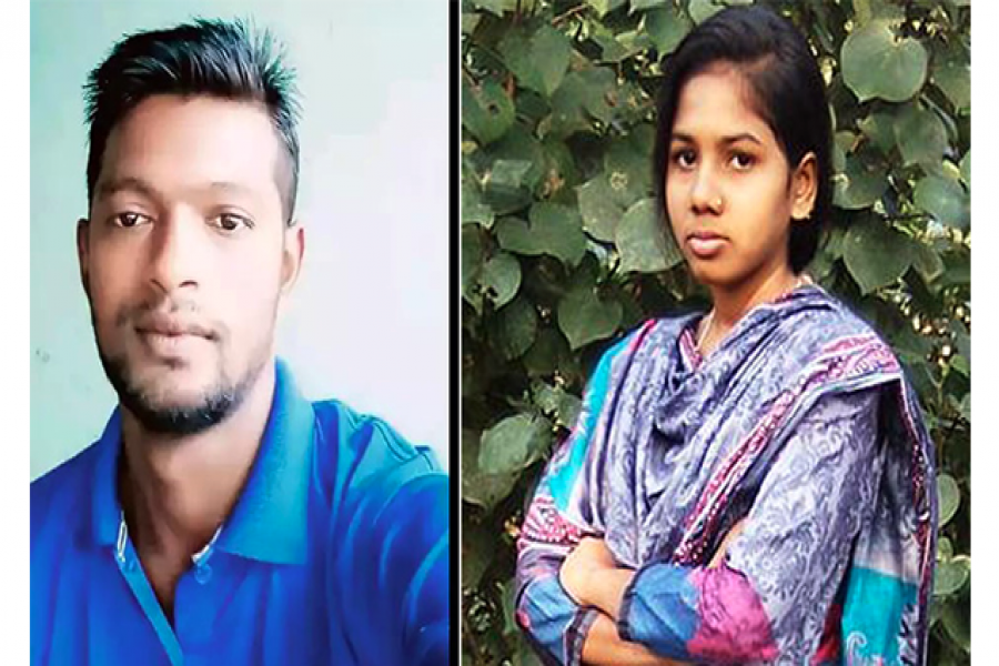 ঘাতক ফারুক এবং স্কুল শিক্ষার্থী রোমেনা আক্তার।