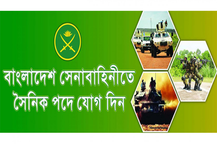 সেনাবাহিনীতে সৈনিক পদে নিয়োগ, যোগ্যতা এসএসসি পাস