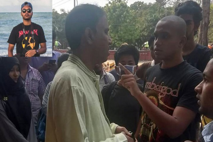 ইভটিজিংকারীকে জেরা। ইনসেটে ইস্ট ওয়েস্ট ছাত্র