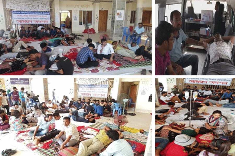 ববিতে আমরণ অনশনে গুরুতর অসুস্থ ৬ 