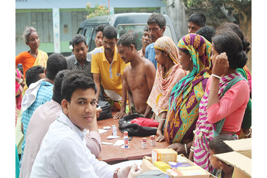 হাবিপ্রবিতে ৩৫০ গবাদিপশুকে বিনামূল্যে চিকিৎসা সেবা