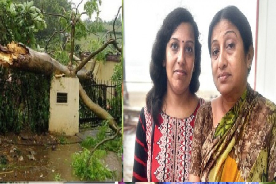 মেয়ে টিনার সঙ্গে লেখিকা শুভ্রা হাজরা চৌধুরী
