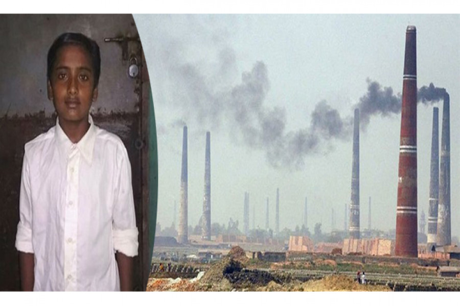 পড়ার খরচ চালাতে ইট-বালুর গোলাতে বাদলের সংগ্রাম