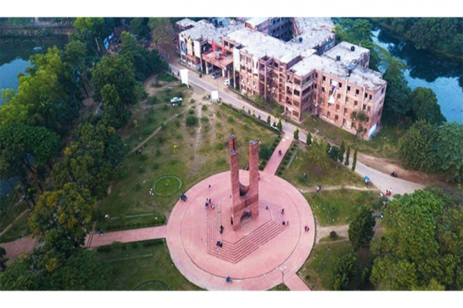 জাবিতে গাছ কেটে নির্মিত হচ্ছে হল