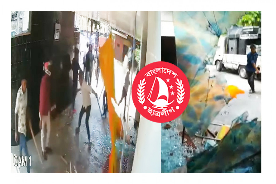 হেলমেট পরে কমিউনিটি সেন্টারে ছাত্রলীগের হামলা, আহত ৭ (ভিডিও)