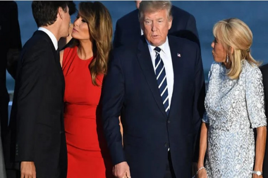 কানাডার প্রধানমন্ত্রীর সঙ্গে ট্রাম্পের স্ত্রীর ছবি নিয়ে অনলাইনে ঝড়