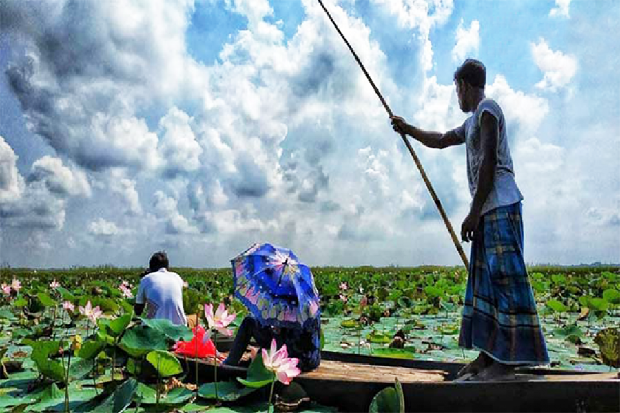 সৌন্দর্যের মোহনীয় মায়াজাল ভুতিয়ার পদ্মবিল