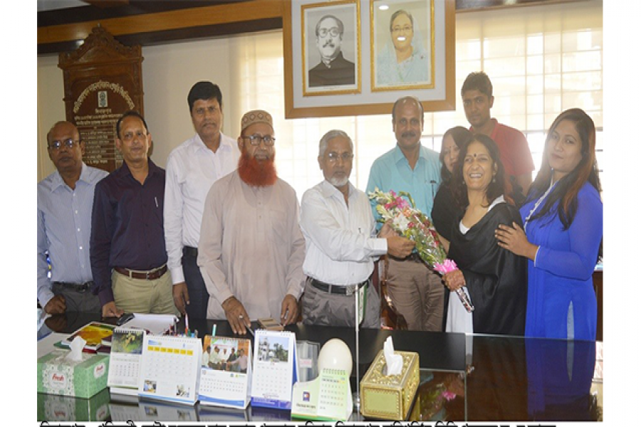 হাবিপ্রবিতে প্রতিবন্ধী কোটা চালু করায় উপাচার্যকে শুভেচ্ছা