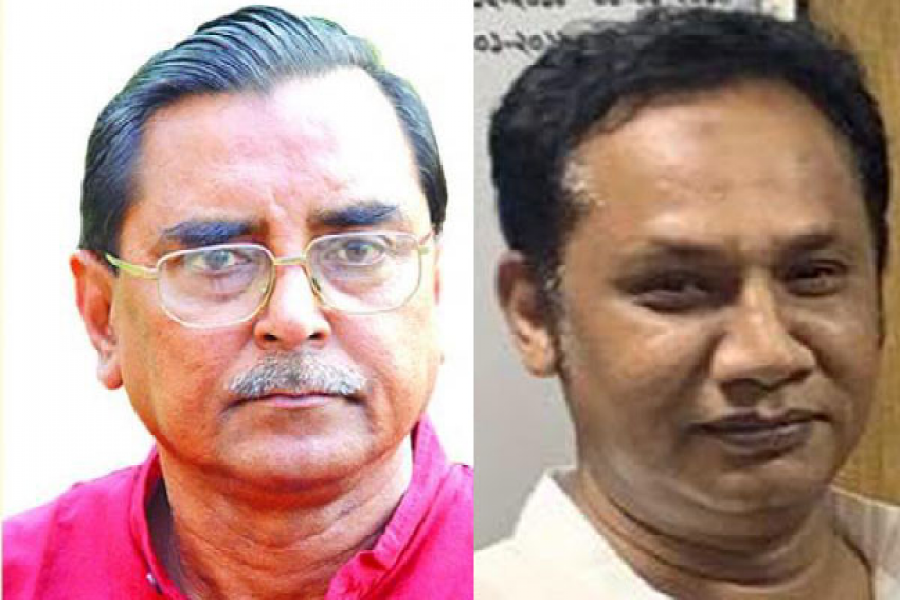 রাশেদ খান মেনন ও আনিসুর রহমান (ডানে)
