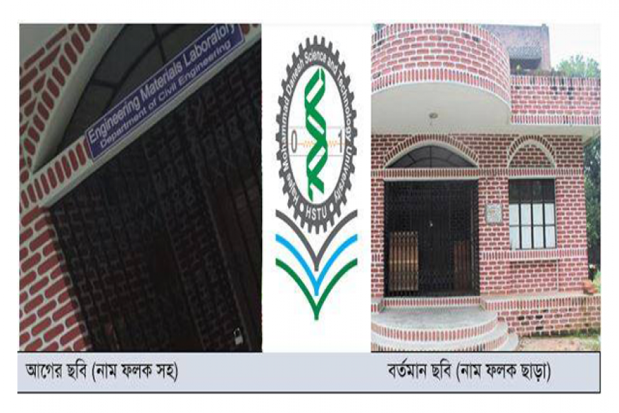 সিভিল ইঞ্জিনিয়ারিং ল্যাবের নাম ফলক ভেঙ্গে ফেলার অভিযোগ