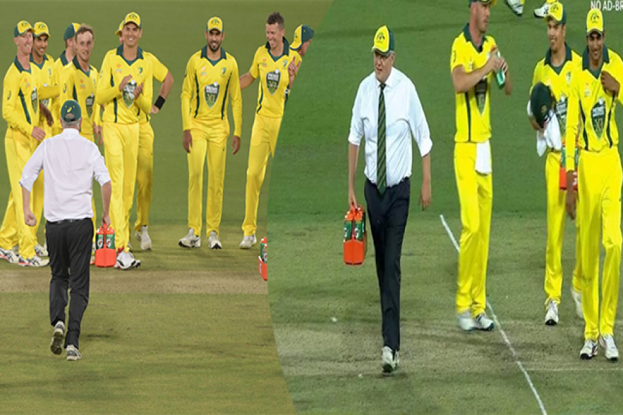 ক্রিকেটারদের জন্য ড্রিংকস নিয়ে মাঠে প্রধানমন্ত্রী!