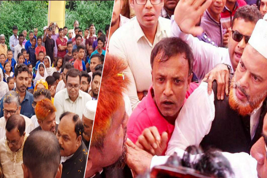 এমপির সাথে আ’লীগ সম্পাদকের হাতাহাতি