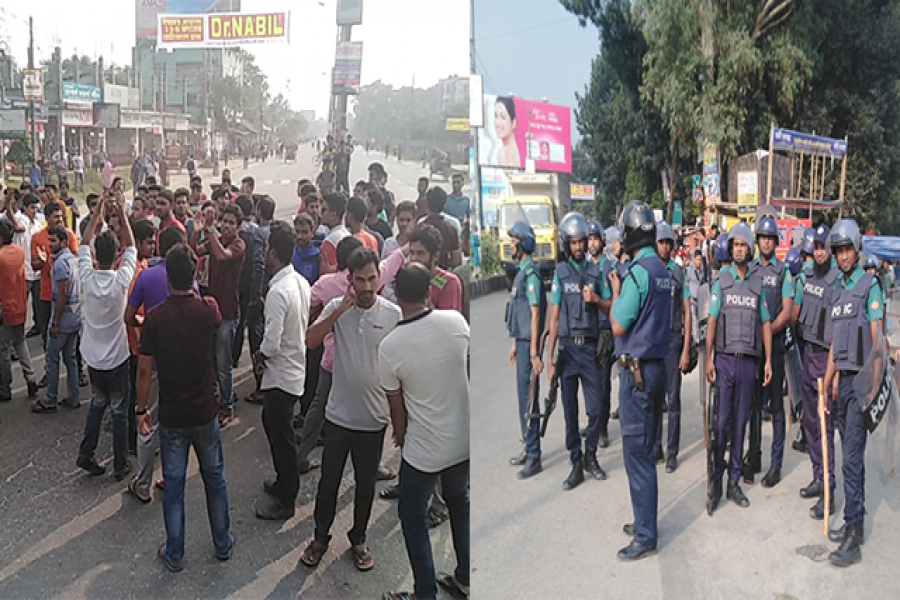 মহাসড়ক অবরোধ চলছে, অনড় বেরোবি শিক্ষার্থীরা (ভিডিও)