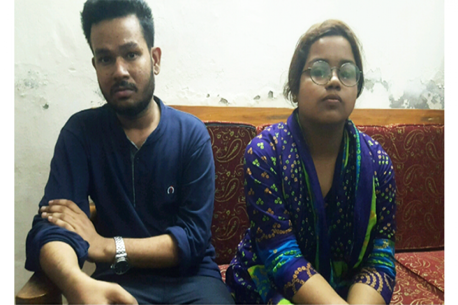 আটককৃত শিক্ষার্থী হিল্লোল ও নওশীন