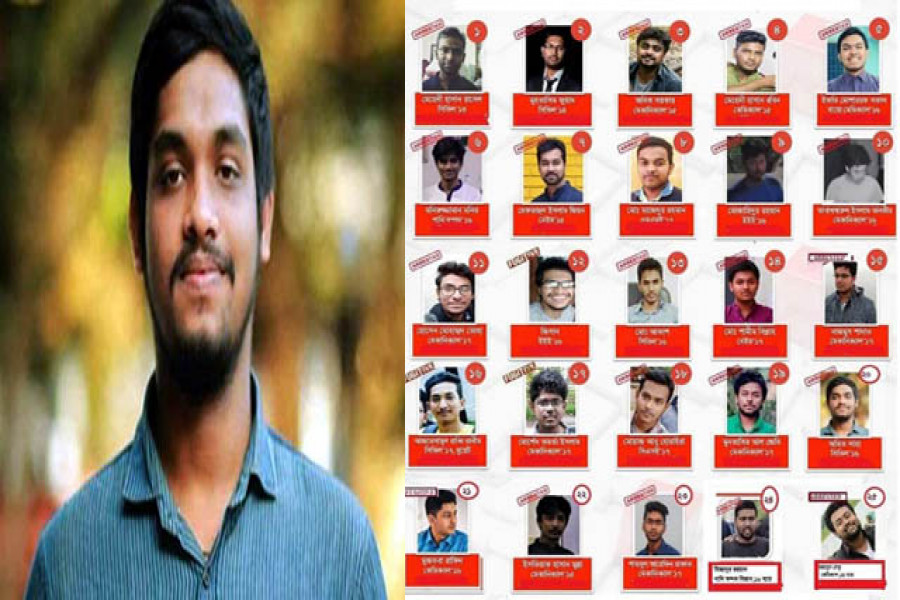 অমিত সাহা (বাঁয়ে)। পুলিশের অভিযোগপত্রের আসামিরা (ডানে)