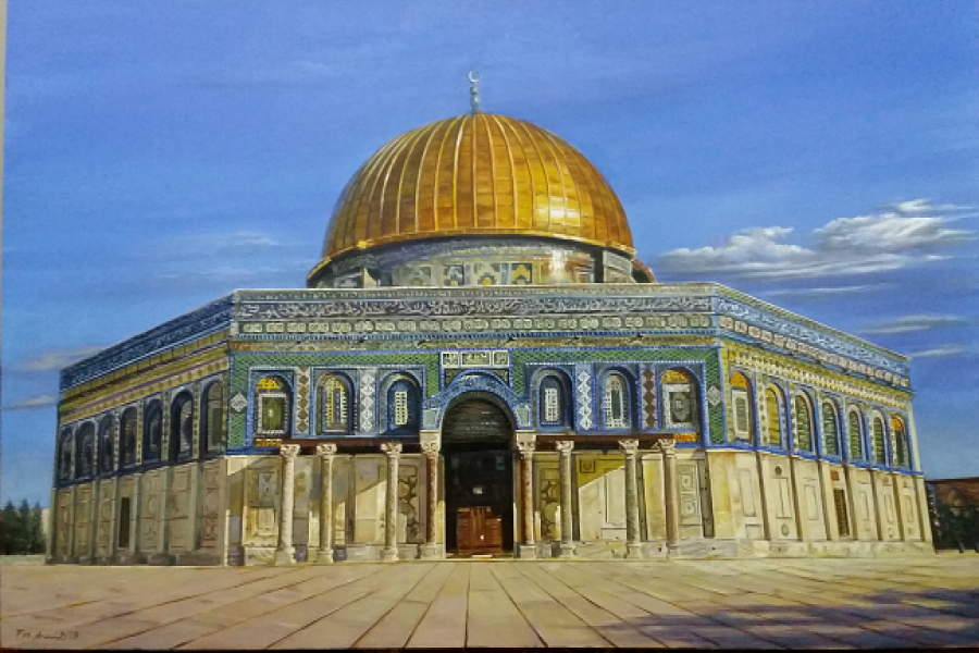 শিল্পী আনিসের অয়েল ক্যানভাসে আঁকা বাইতুল মোকাদ্দাস