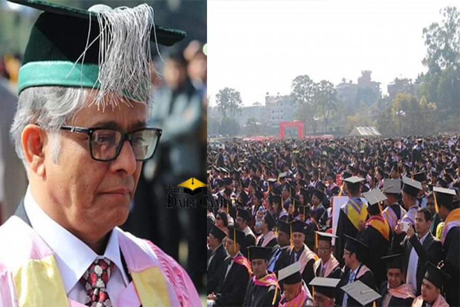 নেপালে হাজারো গ্র্যাজুয়েটের মাঝে ঢাবি উপাচার্য