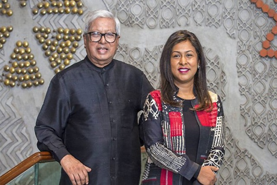 স্যার ফজলে হাসান আবেদ ও মেয়ে তামারা হাসান আবেদ