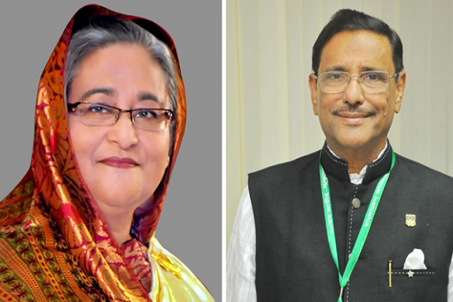 আ’লীগের সভাপতি শেখ হাসিনা, সাধারণ সম্পাদক ওবায়দুল কাদের