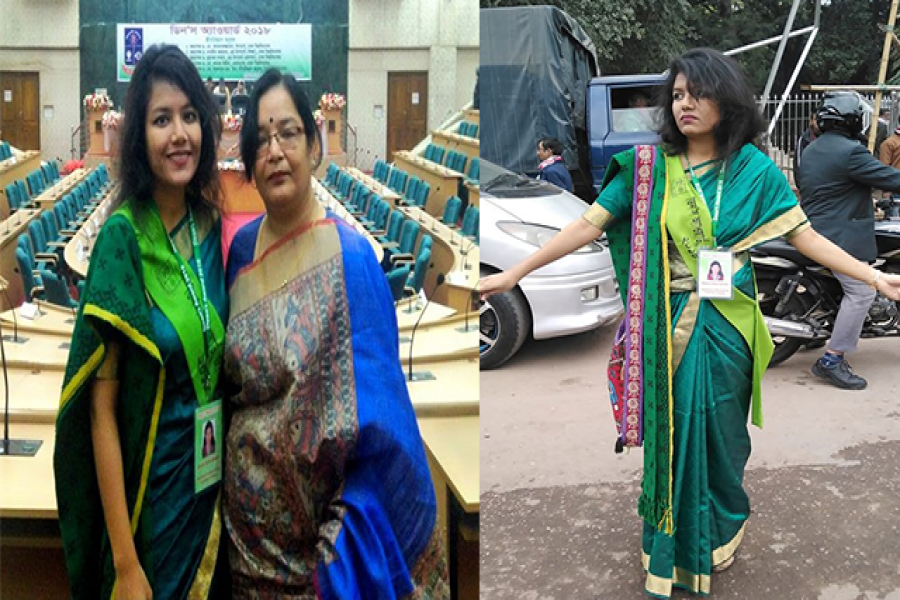 ডিনস্ অ্যাওয়ার্ড পেয়েই রাস্তায় ঢাবি ছাত্রী, ছবি ভাইরাল