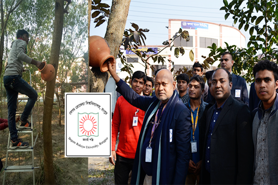 ক্যাম্পাসে পাখি রক্ষায় অভিনব আবাসন গ্রীণ টাচের 