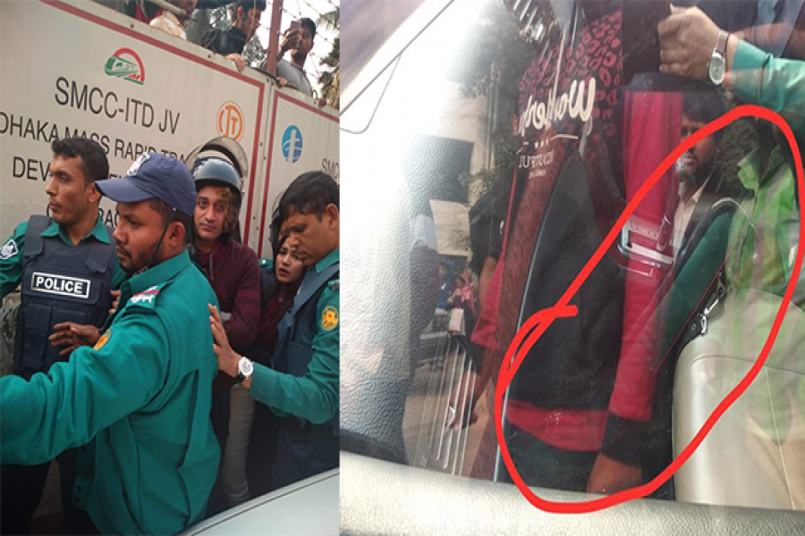 শাহবাগ থানায় নিয়ে যাওয়া হচ্ছে মো. আলিফ রুশদি হাসান মুনকে