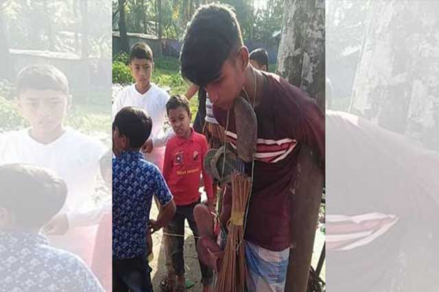 ‘চুরির অপবাদে’ কিশোরকে হাত-পা বেঁধে নির্যাতন