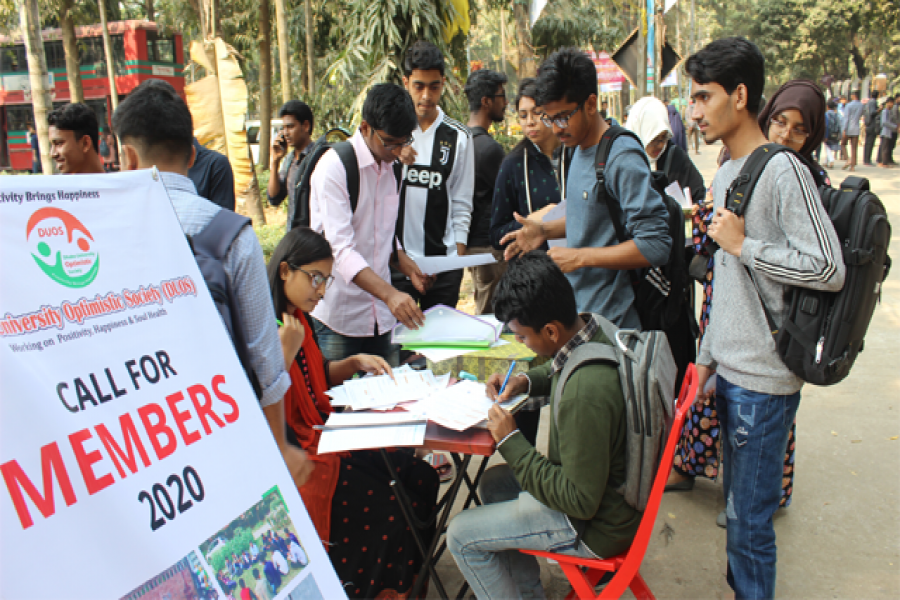 সদস্য সংগ্রহ করছে ঢাবির অপটিমিসটিক সোসাইটি