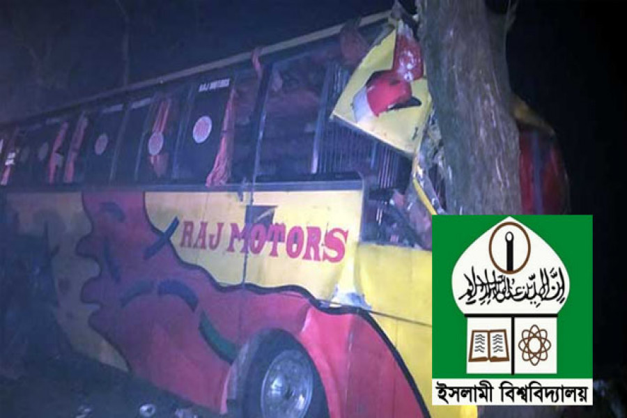 মধ্যরাতে দুর্ঘটনার কবলে ইবি শিক্ষার্থীবাহী বাস, আহত ৪০