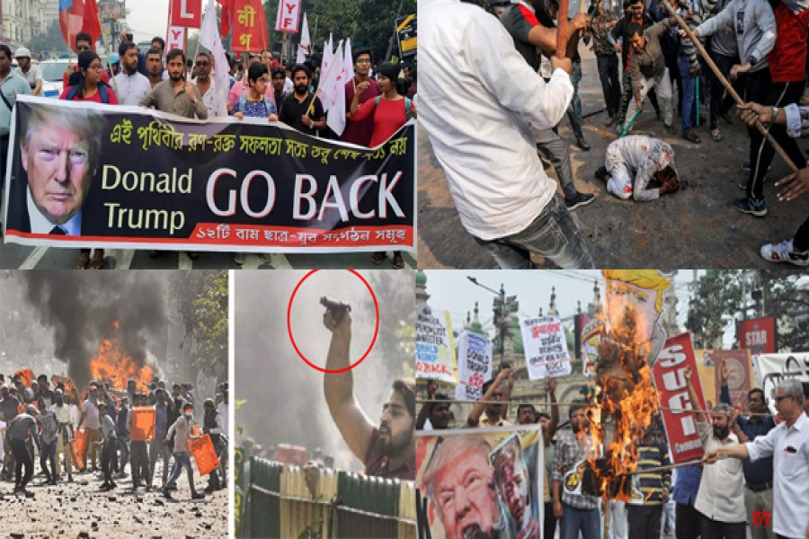 ট্রাম্পের সফর বিরুদ্ধে বিক্ষোভ, দিল্লিতে সংঘর্ষে পুলিশসহ নিহত ৪