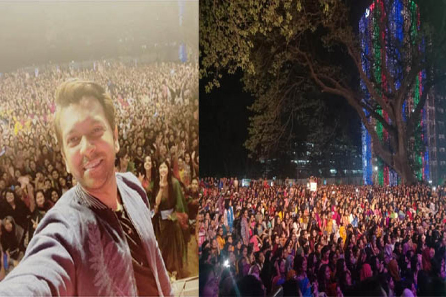 রোকেয়া হলের সাংস্কৃতিক উৎসবে মাতালেন তাহসান (ভিডিও)