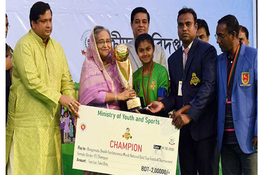 ছাত্রজীবনে বঙ্গবন্ধু ফুটবলার ছিলেন: প্রধানমন্ত্রী